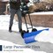 Best Choice Products 36in Hand Snow Pusher w/ 2 Wheels, Adjustable Handle, Blade Angle, Reflective Tape